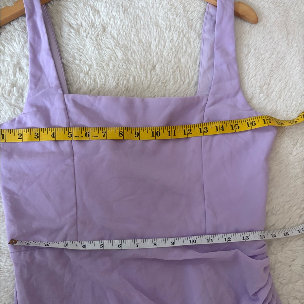 Lulus Glamorous Disposition Lavender Ruched Maxi Dress Size Large Bridesmaid - Picture 5 of 9